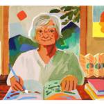 Etel Adnan on Google Doodles